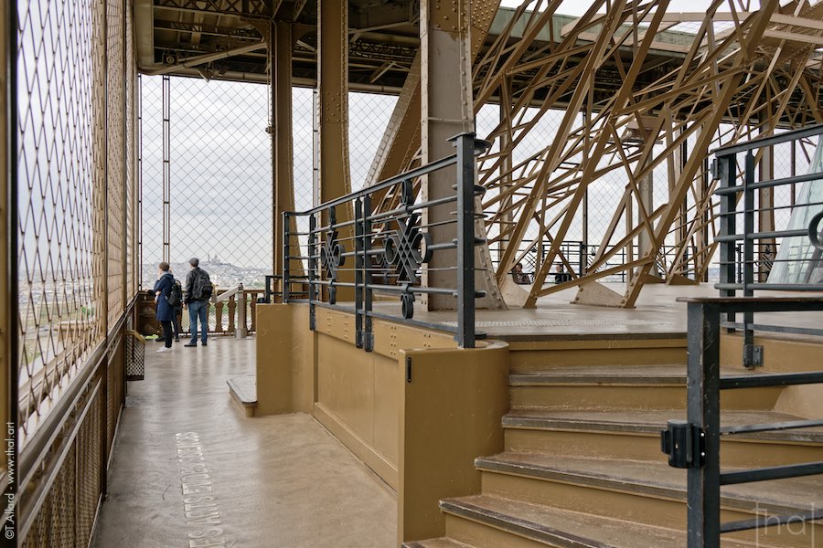 Interior of the 1st floor of the Eiffel Tower