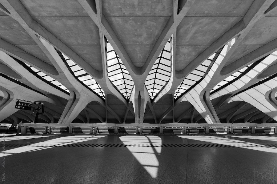 Gare cathédrale de Calatrava déserte