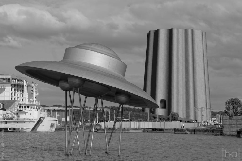 The Kanele, brutalist architectural UFO in Bordeaux, France