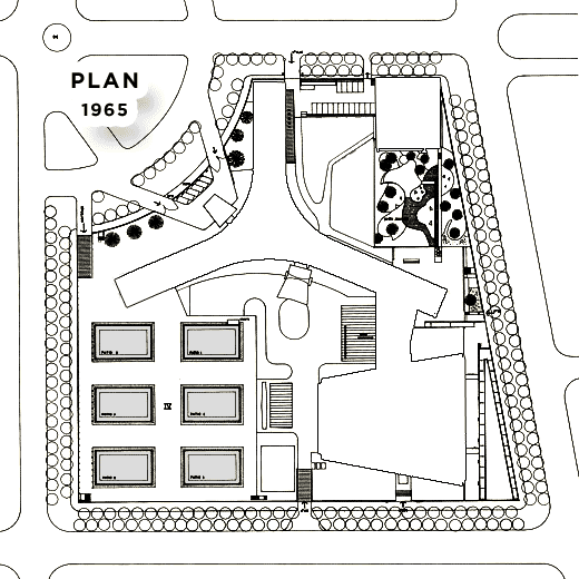 Plan du site de UNESCO en 1965 à Paris