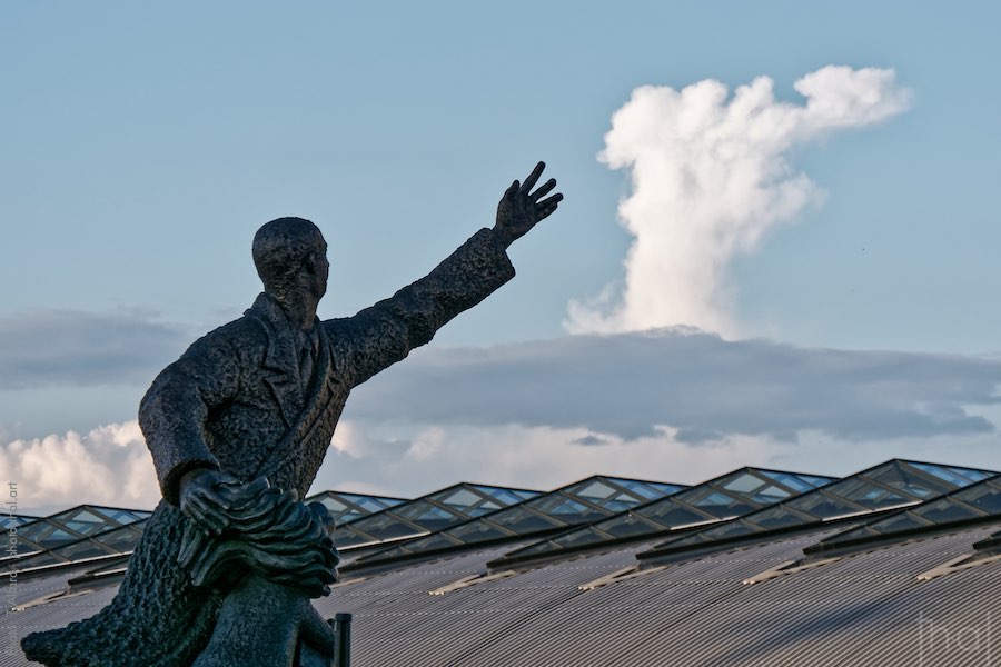 Statue of Saint-Exupéry in front of the Saint-Exupéry TGV station in Lyon