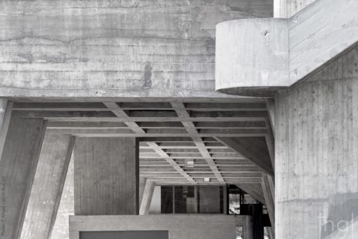 Concrete structure Cité Radieuse Le Corbusier in Marseille