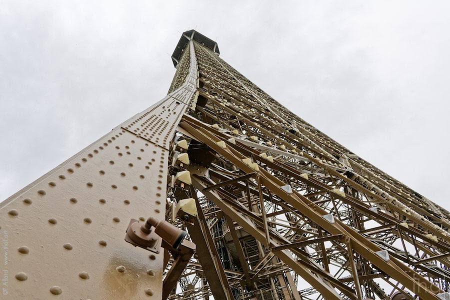 The Eiffel Tower between the second and third floors