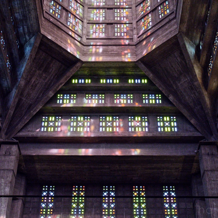 Stained glass windows of the Saint-Joseph church in Le Havre