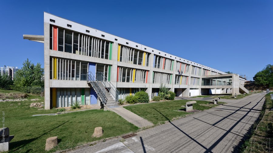 East facade of Le Corbusier's Maison de la Culture