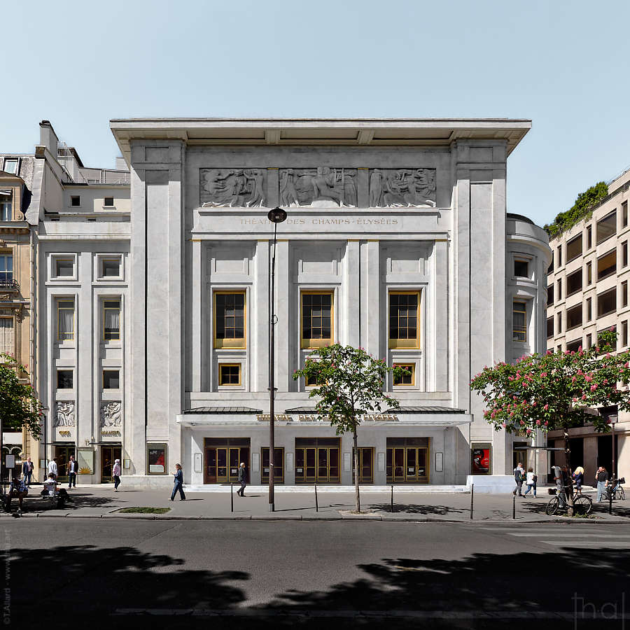 Façade du Théâtre des Champs-Elysées d'Auguste Perret