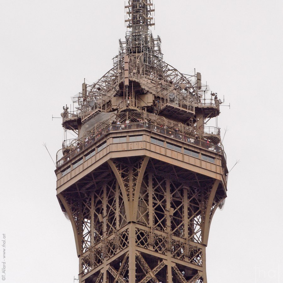 Top of the Eiffel Tower on the third floor